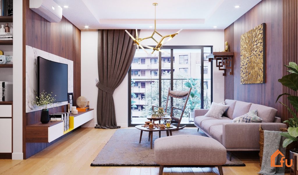 Căn hộ 58m² thiết kế hình chữ U siêu tiết kiệm không gian