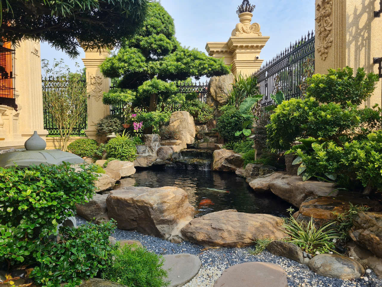 Hồ cá Koi ngoài trời – Điểm nhấn đẳng cấp cho không gian sống